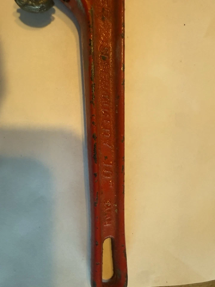 NICE FULLER 10" PIPE WRENCH SUPER QUALITY STRAIGHT HEAVY DUTY MADE JAPAN VINTAGE - Image 3 of 4