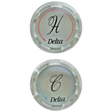 Delta RP19659 Button Set - Hot / Cold - Clear