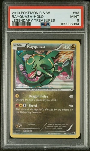 2013 POKEMON B&W LEGEND TREASURES #93 RAYQUAZA-HOLO PSA 9