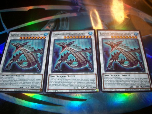 3x Ravenous Crocodragon Archethys 1st Edition Common L26D-ENX40 Yu-Gi-Oh!