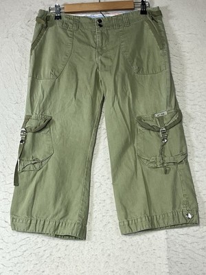 Vtg Lucky Brand Capri Green Pants Women Size 6 Size 6  28