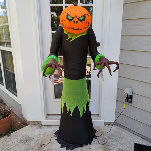 Airblown Inflatable Halloween Pumpkin Reaper 5ft King Ghoul Indoor Outdoor Light - Picture 4 of 17