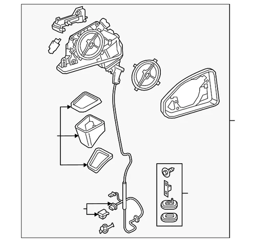 Genuine Audi Mirror Assembly 8W8-857-410-H-9B9