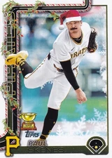PAUL SKENES TOPPS HOLIDAY SANTA HAT VARIATION SP PIRATES #H70 2025 25