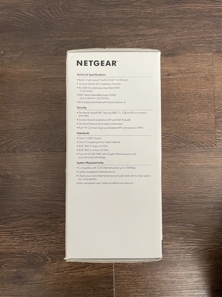 Netgear AC1200 WiFi Cable Modem Router C6230 - Image 2 of 4