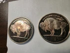 2 2003 Silver Rounds 1 oz .999 Fine Silver Buffalo Native American