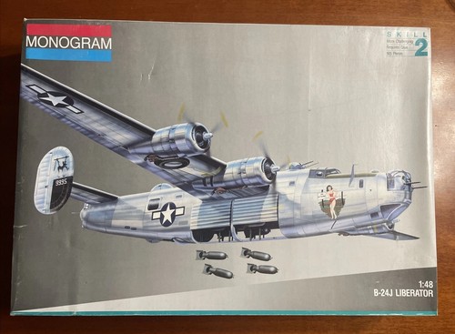 B-24D Liberator - Monogram Maßstab 1:48 unmontierter Bausatz #85-5608 1 Teil fehlt - Bild 1 von 15