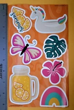 "Hello Summer!" Vinyl Decal Large Format Sticker Sheet