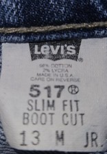 Y2K Vintage Levi's 517 Boot Cut Blue Jeans Women's 13M USA High Rise 29x31 Denim