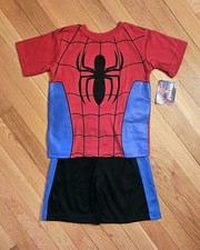 NEW Spiderman Little Boy Tee Short Set sz 5, 6