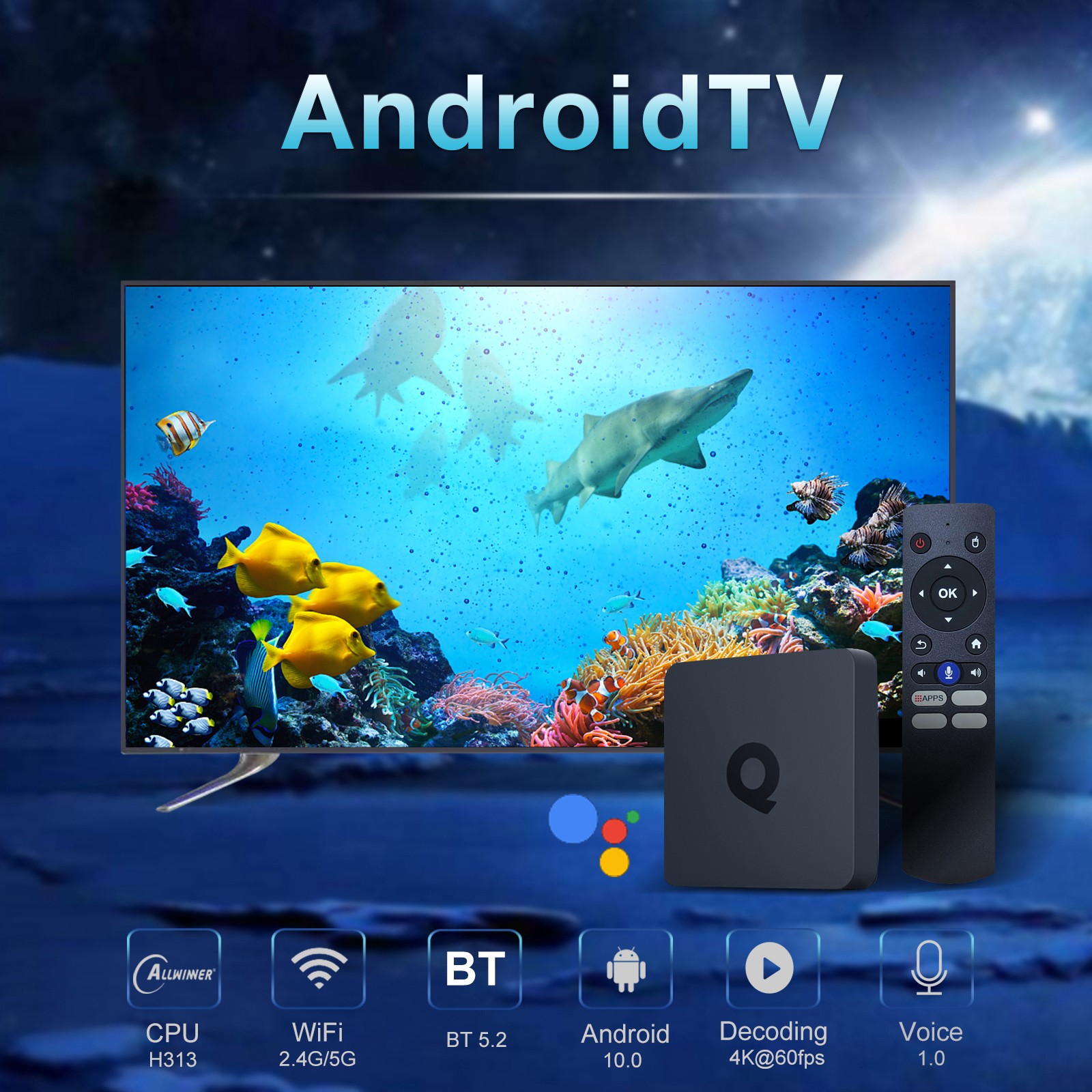 Q1 TV 10.0 Smart TV Box UHD 4K foto 3