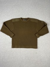 Vintage Eddie Bauer Legend Field Sweater Mens L Miliatry Green Ribbed Crew