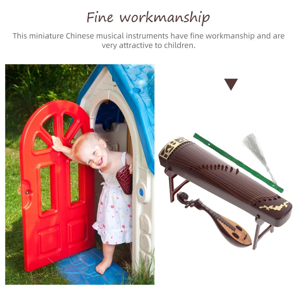1 set di Miniature Pipa Guzheng Xiao Strumenti musicali Giocattoli per bambini - Immagine 4 di 4