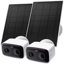 TP-Link - Tapo Solar-Powered Wireless Security Camera Kit with Live View, Wor...