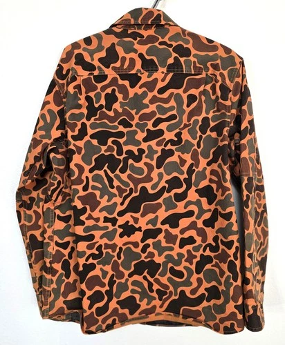 ALASKAN HARDGEAR AKHG Stone Run Overshirt Bright Orange Duck Camoflauge mens M image 5
