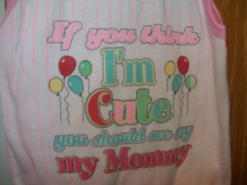 WCK 12 Months If You Think I'm Cute You Should See My Mommy 2 piece sleeveless - Picture 2 of 4