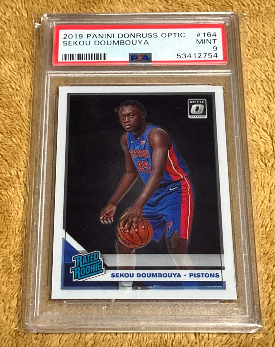 2019 Panini Donruss Optic Sekou Doumbouya #164 PSA 9