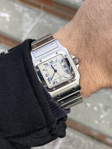 Cartier Santos Galbee Quartz, Blue 