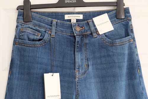 Ex M&S Luxus Tencel Rich AUTOGRAPH Wide Leg HIGH WAISTED Jeans _verschiedene - Bild 8 von 14