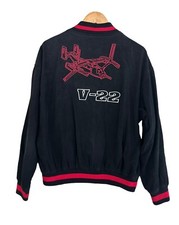 Vintage Swingster Black Bomber V-22Gunship Osprey Jacket Mens L Made in USA