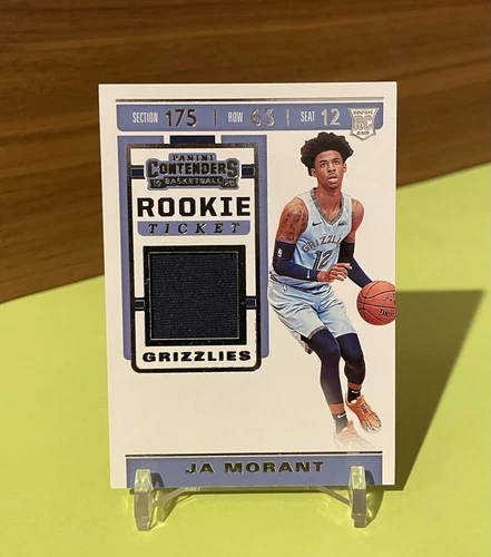 2019-20 Ja Morant RC Panini Contenders -Rookie Ticket- Swatches Relic #RTS-JMR