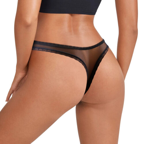 Women's Sexy Mesh Sheer Thong Ultra-thin Panties See-through Lingerie Panties - Picture 15 of 60