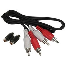 3ft 2-RCA Male to 2-RCA Female Extension Cable