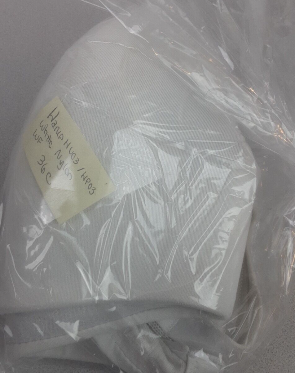 Hanes HU03/HP03 White Nylon Wire Free TShirt Bra Size 36 C (21) eBay