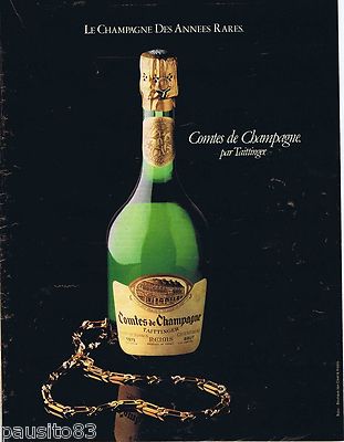 REKLAME WERBUNG 095 1981 Taittinger les Comtes de Champagne