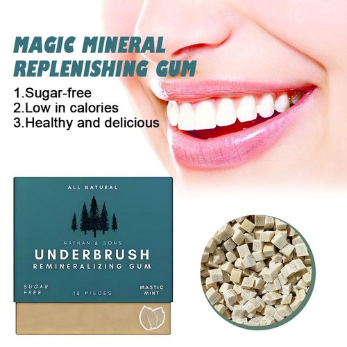 Underbrush Remineralizing Chewing Gum With Nano-Hydroxyapatite Teeth-ProteAU - Foto 3 di 13