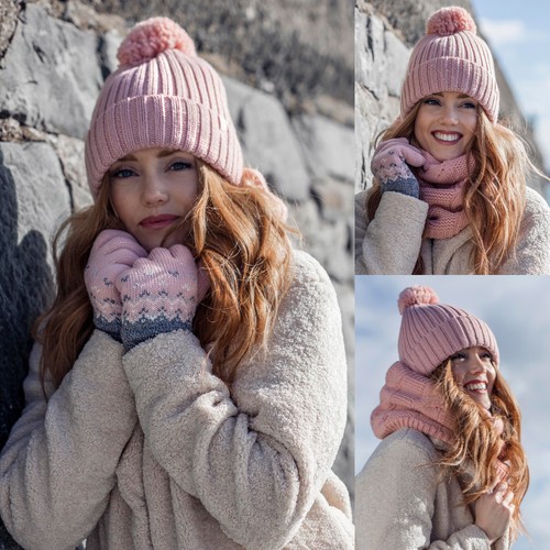 warm winter hat with pompom | eBay