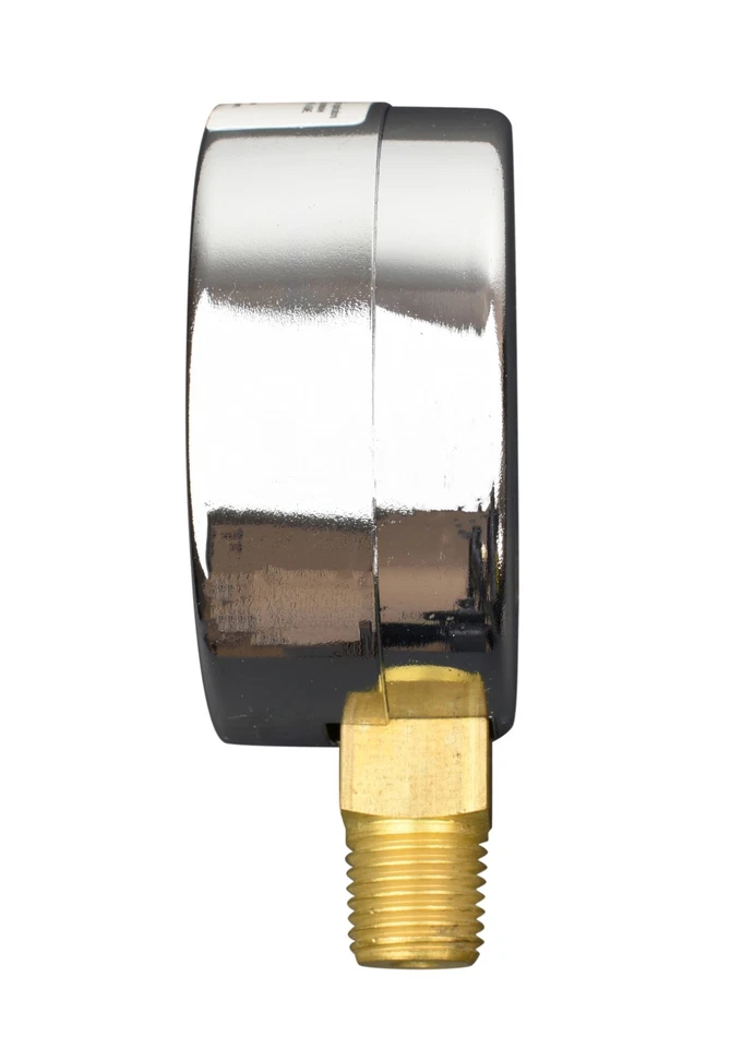 2" Pressure Gauge - Chrome Plated Steel Case, 1/4" NPT, Lower Mnt. 30 PSI - Image 2 of 4