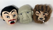 Universal Studios FAMOUS MONSTERS STUFFINS Plush Doll Heads Lot 1999 CVS RARE