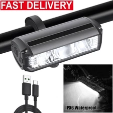 Bicycle Light Rechargeable Bike LED Lamp Outdoor Torch Front Handlebar Headlight