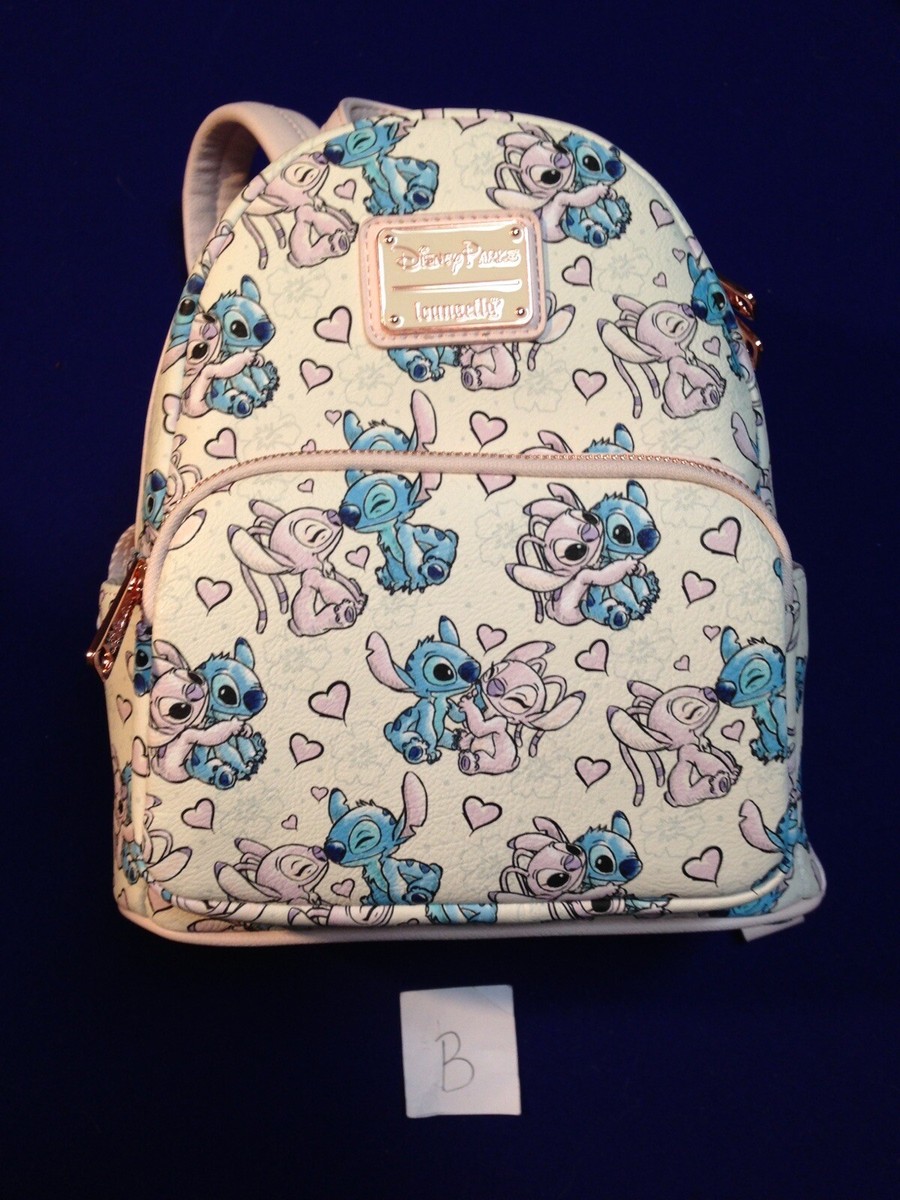 【Loungefly】ディズニー スティッチ＆エンジェル バックパック WondaPop Disney Stitch & Angel Hug It Out Mini Backpack