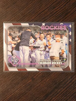 2024 Topps Series 2 Colorado Rockies Team Card #526 Independence Day 62/76 SSP