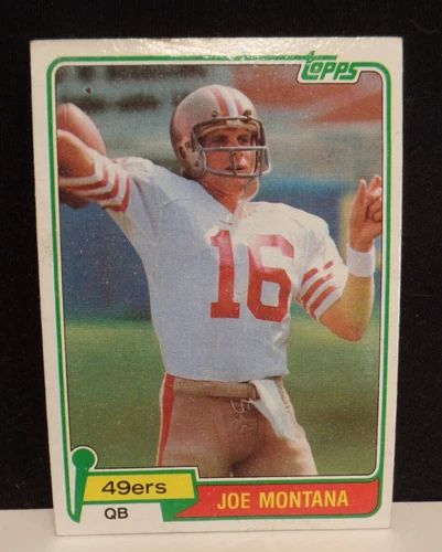 1981 Topps Joe Montana #216 RC Rookie Card San Francisco 49ers No Creases