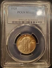 PCGS MS65 FH 1925 Standing Liberty Quarter FULL HEAD GORGEOUS TONED HI-END COIN