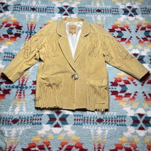 Frontier collection fringed suede western jacket m medium - Picture 2 of 7