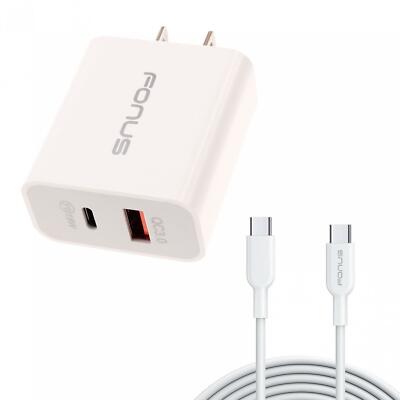 36W FAST PD HOME CHARGER 6FT LONG TYPE-C CABLE POWER WIRE for PHONES & TABLETS