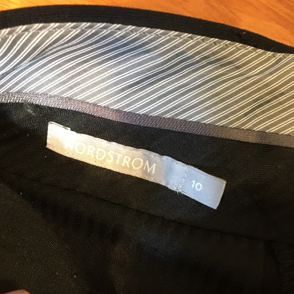 Pantalones de vestir negros de mezcla de lana Nordstrom para niños talla 10 Foto 3 de 4
