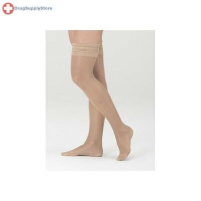 Mediven Plus 20-30 mmHg Closed Toe Thigh High Unisex Stockings w Beaded Silicone