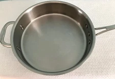 🔴 Calphalon Stainless Steel Saute Fry Pan Skillet 3 Qt  10"  Grip Handle