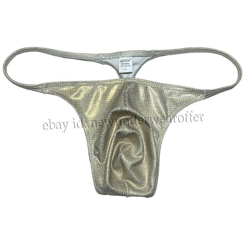 Men Shiny Bikini Thong Underwear Low-rise G-string Bulge Pouch T-back Jockstrap - Picture 27 of 51