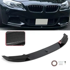 Front Bumper Lip For 11-16 BMW F10 5-series 535i 528i 550i M Sport Carbon Fiber