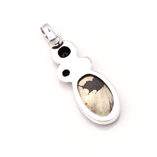 Golden Pyrite Gemstone 925 Sterling Silver Handmade Jewelry Pendant 2.99" - Picture 3 of 7
