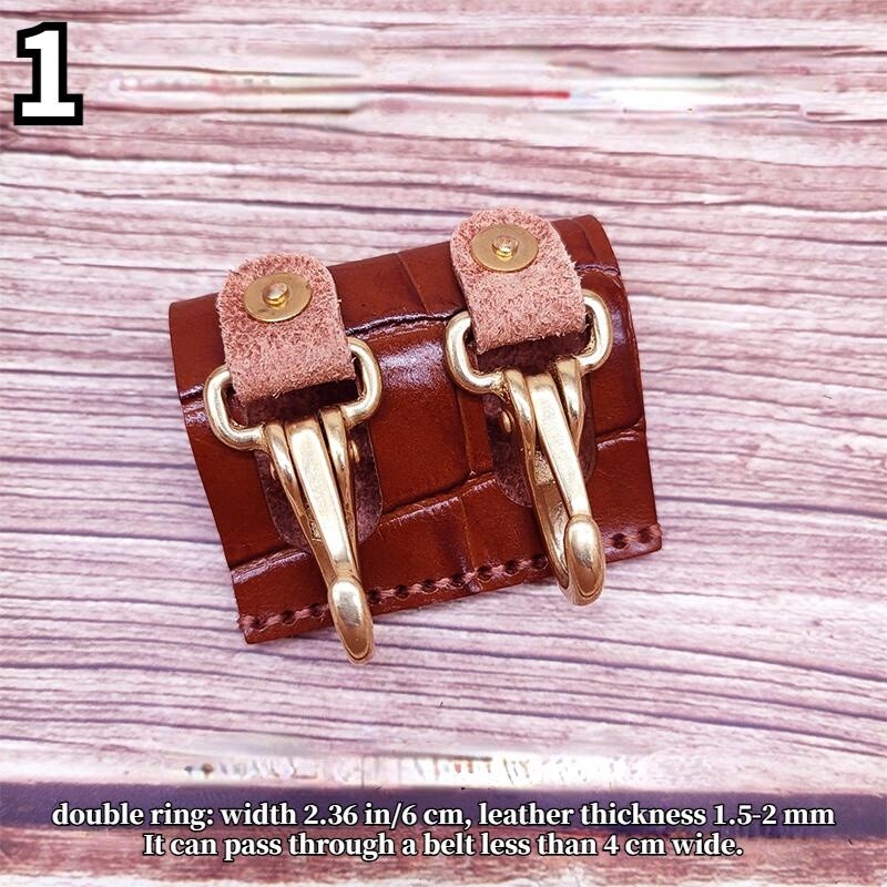 Portachiavi Ad Anello In Pelle Di Pitone Roccia Glitter - Foto 9