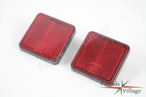 Motorcycle Square Reflector Side Safety Marker Universal 46x46mm For Dirt Bikes - Picture 6 of 9