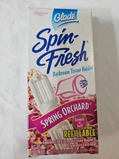 1 NOS Vintage Glade Spin Fresh Bathroom Tissue Holder Spring Orchard Refillable
