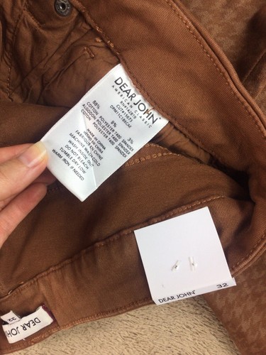 Dear John Hose Damen Größe 32 Braun AOP Skinny Neu mit Etikett - Bild 10 von 12